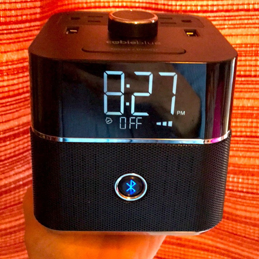 Cubie Bluetooth speaker/clock/ USB charger/power source NEW IN BOX, never used